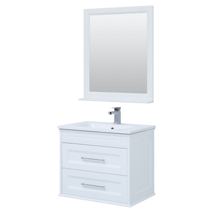 Комплект мебели для ванной Aquanet Бостон М 80 белый матовый