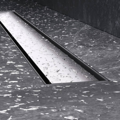 W01SC-U11-080-04SB MasterFlow Трап для душа линейный универс затвор Tile 80см цвет сталь мат