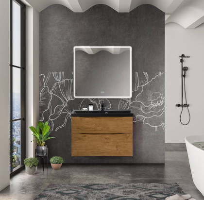 Тумба с раковиной подвесная BelBagno MARINO-H60 90 Bianco Lucido, раковина белая Тумба с раковиной подвесная BelBagno MARINO-H60 90 Bianco Lucido, раковина белая