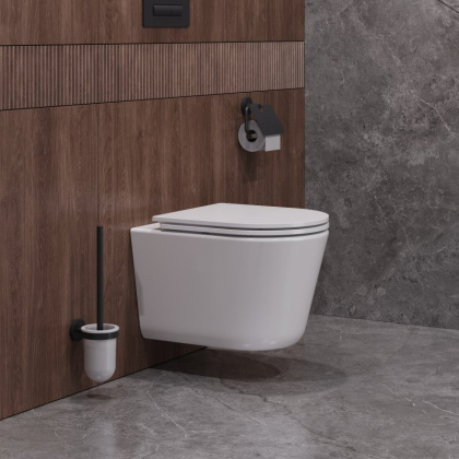 LINER Унитаз подвесной, безободковый с системой смыва "Торнадо", с сиденьем soft close, 53 см, CZR-3808-53-TH-TOR/SC