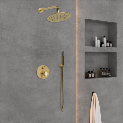 Душевой комплект Desire VSFW-1D1BG, встраиваемый, 2 режима, брашированное золото