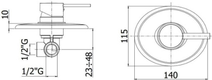 Смеситель для душа Paffoni Berry BR010CR (с внутренней частью)