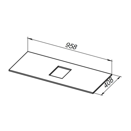 Столешница Allen Brau Priority 1.31011.DG-S 100 dark grey structure, шт