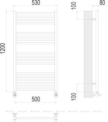 Полотенцесушитель Terminus Ватикан П18 500х1200