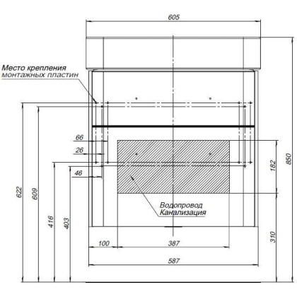 Мебель для ванной Aquanet Виченца 60 белый