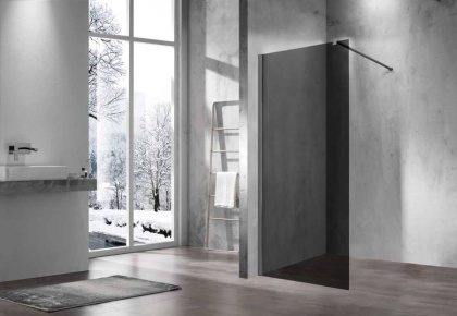 Душевая перегородка Walk-In VSW-1H900CGGM, 900*2000, вороненая сталь, стекло тонированное