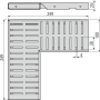 Решетка для дренажного углового желоба 100 мм, оцинкованная сталь