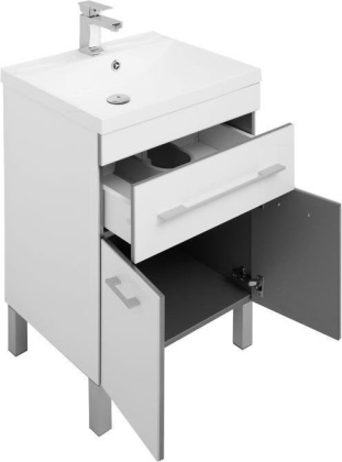 Комплект мебели для ванной Aquanet Верона NEW 58 белый (напольный 1 ящик 2 дверцы)