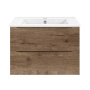 База под керамическую раковину Mia Slim 600 подвесная, 2 выкатных ящика soft close, V.Oak