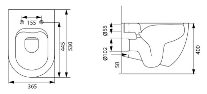 Чаша подвесного унитаза Allen Brau Reality 4.32006.AN антрацит Чаша подвесного унитаза Allen Brau Reality 4.32006.AN антрацит