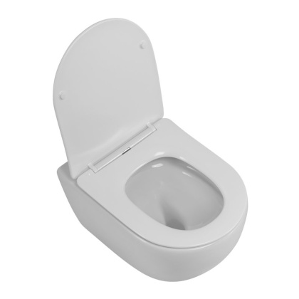 STREAM Унитаз подвесной безободковый со смывом "Торнадо" с сиденьем дюропласт soft close, CZR-2426-TH-TOR/SC