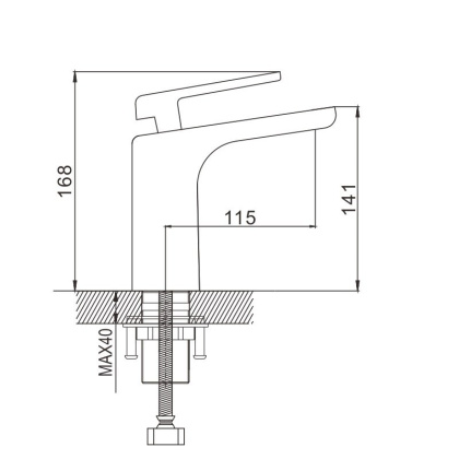Смеситель для раковины латунь R1401F Смеситель для раковины латунь R1401F