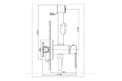Agger Gorgeous A0270000 смеситель скрытого монтажа с внутренней частью и гиг.душем