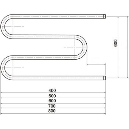 Полотенцесушитель М1" 60*40 с креплениями Полотенцесушитель М1" 60*40 с креплениями