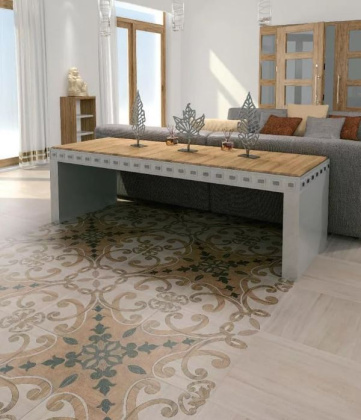 Керамогранит SG450820N Якаранда декор  бежевый черный коричневый (50,2см*50,2см*9мм) (7шт/1,764м2) , м2