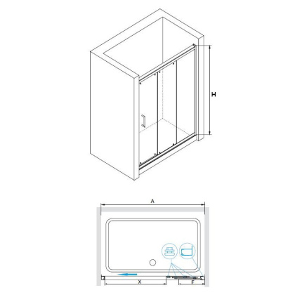 Душевая дверь RGW Tornado TO-17 R 120 01901712-11-2 профиль Хром стекло прозрачное