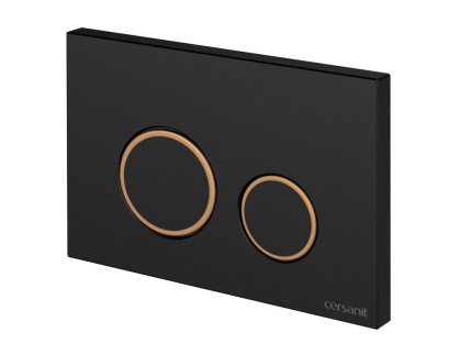 Кнопка TWINS пластик черный матовый с рамкой