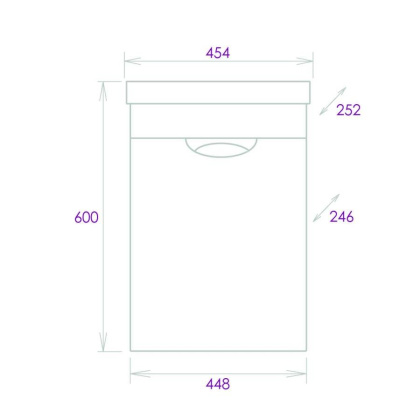 Тумба Onika Комо 45 подвесная, белая (ум. Фостер 45)