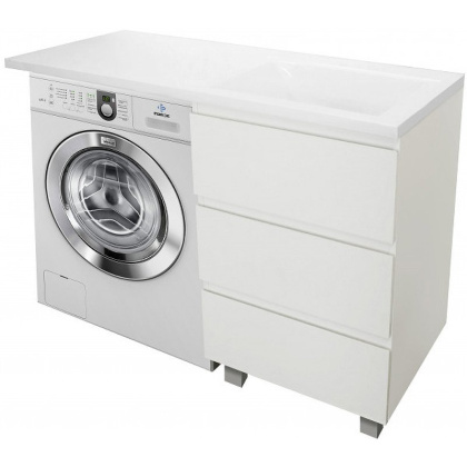 Комплект мебели Dallas Luxe 1400х482 правосторонний напольный 3 ящика (ШхГхВ) 748х476х860