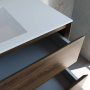База под раковину Luka 1000 подвесная, 2 выкатных ящика soft-close, C.Oak
