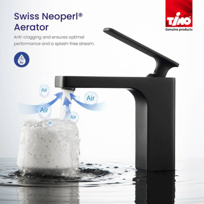 Смеситель Timo Torne 4360/03G для раковины с гигиеническим душем черный