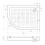 Акриловый поддон BelBagno TRAY-BB-RH-100/80-550-15-W-L