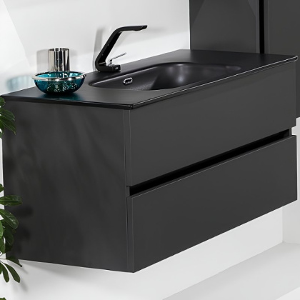 Тумба без раковины Vallessi 140*46cm АНТРАЦИТ мат 4 полки 837-140-A matt Boheme