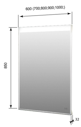 Зеркало Aquanet Палермо NEW 8085 LED Зеркало Aquanet Палермо NEW 8085 LED