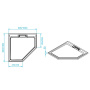 Душевой поддон  90*90*3 RGW STA-61Co Бетон/Трапеция  