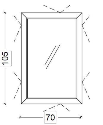 Зеркало Dolce Жемчужный белый 105x70см 567-W Boheme
