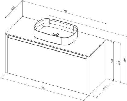 Тумба под раковину Allen Brau Fantasy 120 1.11006.PWM папирус матовый
