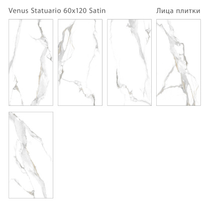 Плитка Venus Statuario Satin 60x120 (2 шт.в уп)