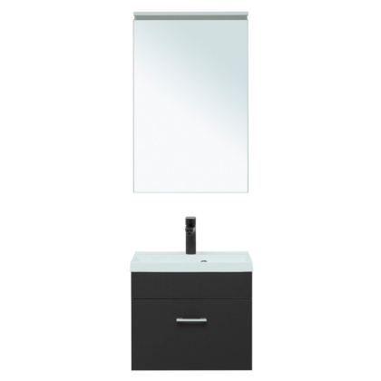 Мебель для ванной Aquanet Верона 50 черный матовый (раковина Нота 50)