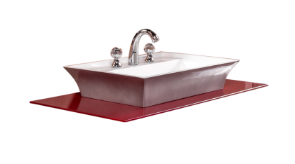 Столешница стекло 100см прямая бордо Столешница стекло 100см прямая бордо