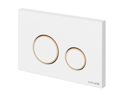 Кнопка TWINS пластик белый матовый с рамкой