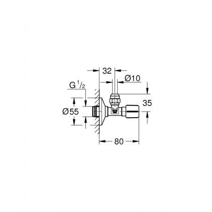 Угловой вентиль Grohe 22039000 Угловой вентиль Grohe 22039000