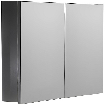 Зеркальный шкаф Vallessi 100 антрацит глянец с подстветкой 546-A glossy Boheme