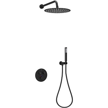 Душевой комплект SANCOS Link встраиваемый, c термостатическим смесителем, цвет черный матовый, арт. SC3005MB