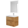 Тумба с раковиной подвесная BelBagno MARINO-H60 70 Rovere Nature, раковина белая Тумба с раковиной подвесная BelBagno MARINO-H60 70 Rovere Nature, раковина белая