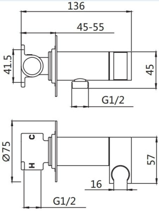 Гигиенический душ Shevanik S147 латунь хром