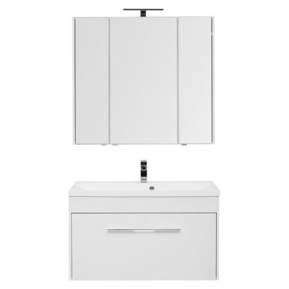 Мебель для ванной Aquanet Августа 100 белый (ручка хром, раковина Нота)
