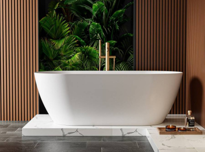 CZR-RELAX-170-80-57-SSB Ванна из искусственного камня Solid Surface 1700х800х570 Исполнение: Белый матовый  CZR-RELAX-170-80-57-SSB Ванна из искусственного камня Solid Surface 1700х800х570 Исполнение: Белый матовый