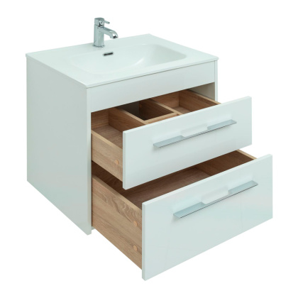 Мебель для ванной Aquanet Августа 60 белый (ручка хром)