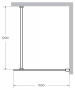 LIBERTA-L-1-105-120-C-Cr Душевая перегородка с односторонним входом 1050x1200x1950 мм