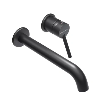 Смеситель для раковины XPRO настенный с внутренней частью, матовый черный