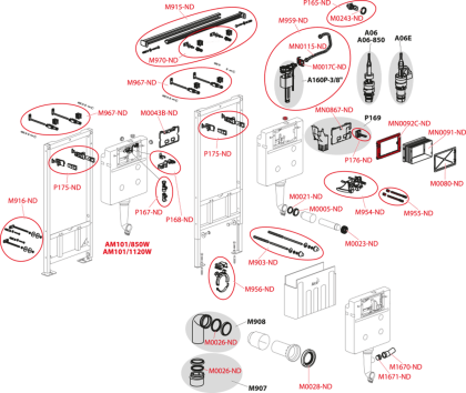 Скрытая система инсталляции для сухой установки (для гипсокартона) 2020