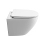 UNO-TOR Унитаз подвесной, безободковый, с системой смыва "Торнадо", с сиденьем soft close, BB5177CH-TOR/SC