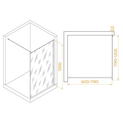 Душевая перегородка RGW WA-010G, RGW 351001012-16