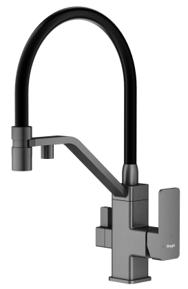 Смеситель Raglo для кухни со съемным гибким изливом, с магнитным фиксатором излива, с подключением фильтра питьевой воды R85.62.09