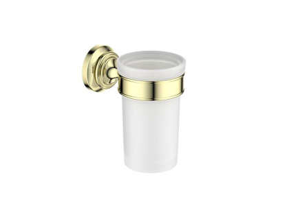 Стакан с держателем AQUATEK, полир. золото AQ4527PG КЛАССИК